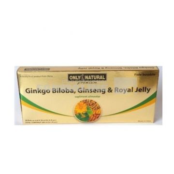 Ginkgo Biloba, Ginseng si Royal Jelly 10 fiole