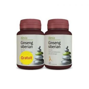 Ginseng Siberian 30+30 capsule Alevia (Concentratie: 250 mg)