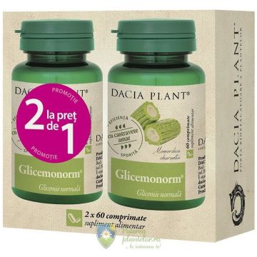 Glicemonorm 60 comprimate 1+1 Cadou