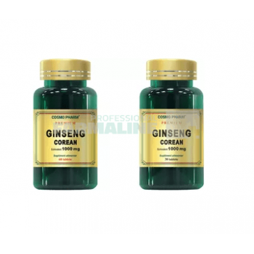 Pachet Ginseng Corean 1000 mg 60 tablete + 30 tablete