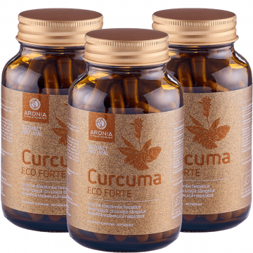 PROMO: 3 Flacoane Curcuma ECO Forte 120 Capsule