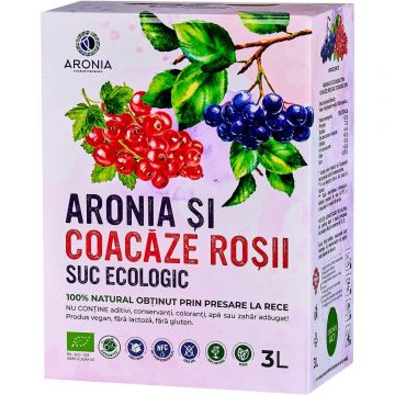 Suc de Aronia și Coacăze Roșii 100% Natural și Ecologic la 3L