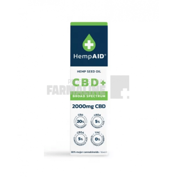 Ulei de canepa cu 2000 mg CBD, 500 mg CBDA, 500 mg CBGA 10 ml