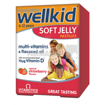 Well Kids Soft Jelly capsuni 30 bucati