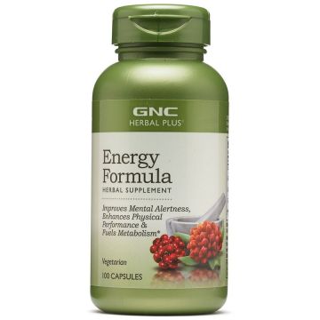Gnc Herbal Plus Energy Formula, Formula Pentru Energie, 100 Cps
