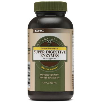 Gnc Natural Brand Super Digestive Enzymes, Enzime Digestive, 100 Cps