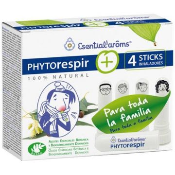 Inhalatoare sub forma de sticuri PHYTORESPIR 30ML + 4 STICURI - ESENTIALAROMS