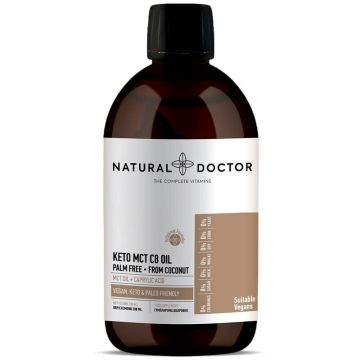 KETO MCT C8 OIL activarea procesului de ardere a grasimilor Natural Doctor 500 ml