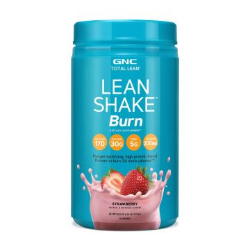 Lean Shake Burn, Total Lean, Proteina cu Amestec Termogenic, cu Aroma de Capsuni, 747.36g - GNC