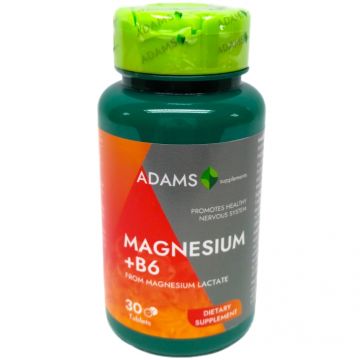 Magneziu B6 30cp - ADAMS SUPPLEMENTS