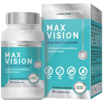 Max Vision 40 mg Luteina si 2 mg Zeaxantina, 60 capsule