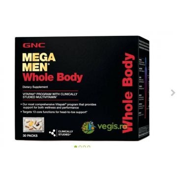 Mega Men, Complex de Multivitamine pentru Barbati pentru Intregul Organism, Vitapak, 30buc - GNC
