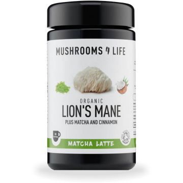 Organic Lions Mane 1000 mg Matcha Latte (110 grame), Mushrooms4Life