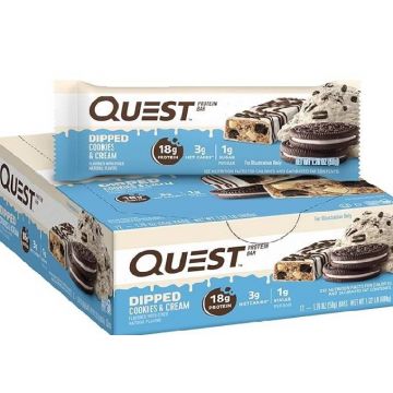 Quest Dipped Protein Bar, Baton Proteic Cu Aroma De Biscuiti Cu Crema, 50 G, GNC