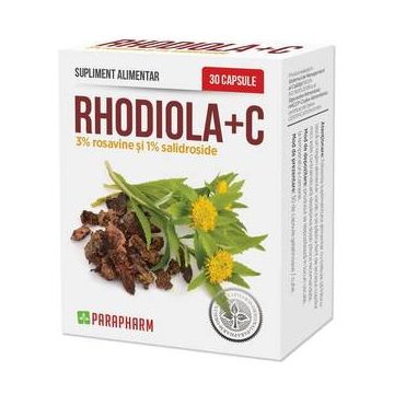 Rhodiola+C, 30 capsule, Parapharm