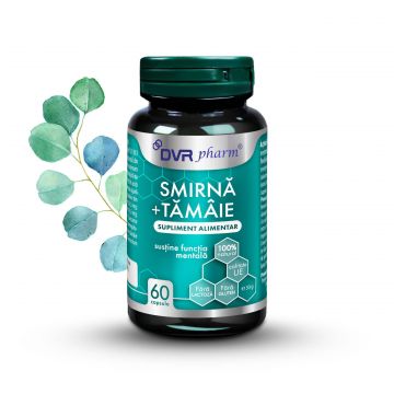 Smirna + Tamaie, sustine functia mentala, 60 capsule, DVR Pharm