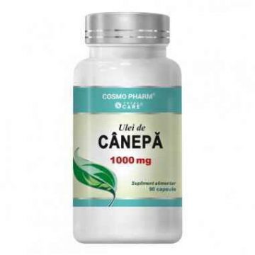Ulei de canepa 1000 mg, 90 capsule, Cosmopharm
