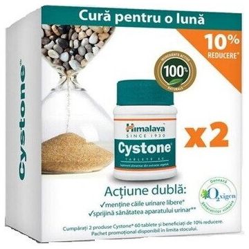 Pachet Cystone, 60 tablete + 60 tablete, Himalaya