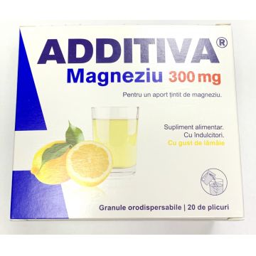 Additiva Magneziu 300 mg 20 plicuri Additiva Magneziu 300 mg 20 plicuri