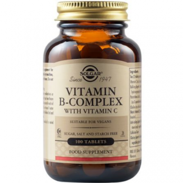 B Complex cu Vitamina C 100cps Solgar