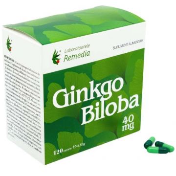 Ginkgo Biloba 40mg, 120cps, Remedia