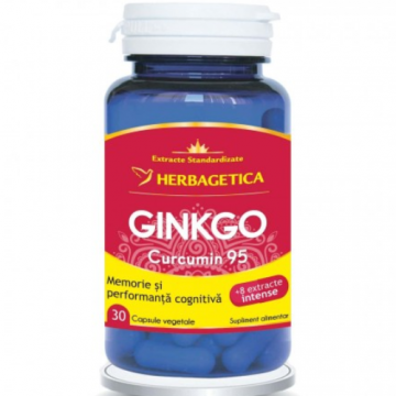 Ginkgo Curcumin 95 30cps, Herbagetica