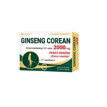 Ginseng Corean 2000mg 30 comprimate Ginseng Corean 2000mg 30 comprimate