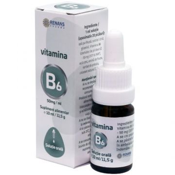 Vitamina B6 50Mg/ml, 10ml, Renans Vitamina B6 50Mg/ml, 10ml, Renans