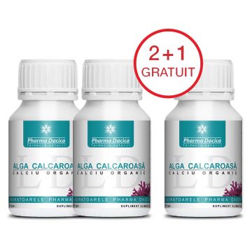 Alga calcaroasă 2+1 Gratuit, 180 capsule