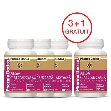 Algă Calcaroasă 3+1 Gratuit, 60 capsule x 4