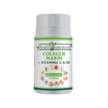 Colagen marin + Vitamina C + Vitamina B3 60 capsule