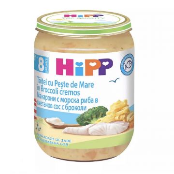 Hipp taitei cu peste de mare in brocolli cremos 220 g