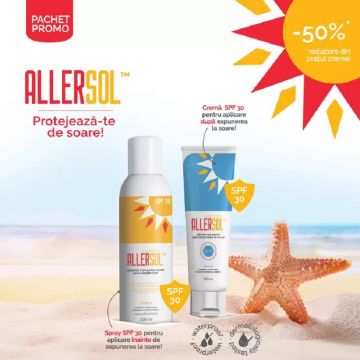 Pache PROMO: Allersol Spray SPF30+ Allersol Crema dupa plaja SPF30 - 50% REDUCERE din crema