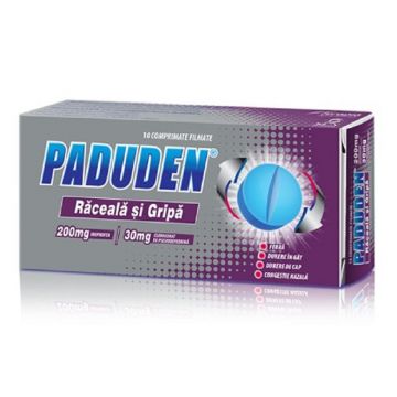 Paduden raceala si gripa 10 comprimate filmate Terapia