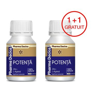 Potență 1+1 Gratuit, 180 capsule x 2