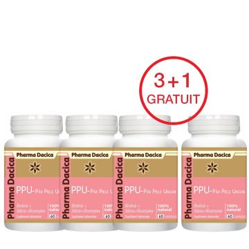 PPU – păr, piele, unghii 3+1 Gratuit, 60 capsule x 4