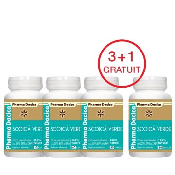 Scoică Verde 3+1 Gratuit, 60 capsule x 4