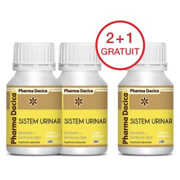 Sistem urinar 2+1 Gratuit, 180 capsule x 3
