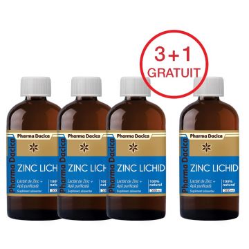 Zinc Lichid 3+1 Gratuit, 480 ml x 4