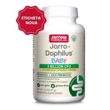 Baby's Jarro-Dophilus, probiotic si prebiotic beblusi, 70g - JARROW - SECOM