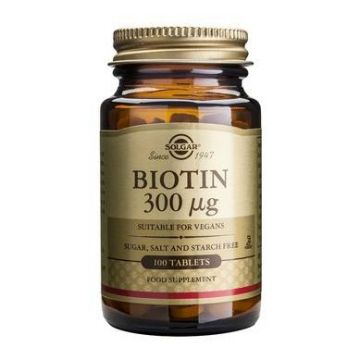BIOTIN (Vitamina B7) 300mcg - 100tb - Solgar