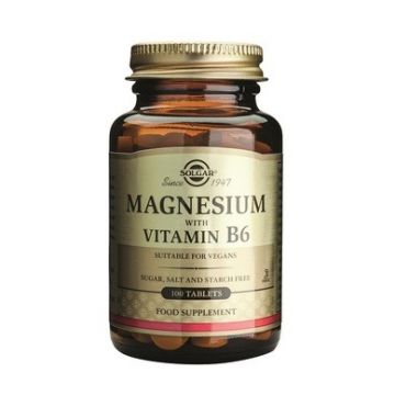 Magnesium + B6 tabs - magneziu cu vit B6 - 100 tabs - SOLGAR