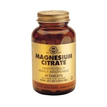 Magnesium Citrate - citrat de magneziu - 200mg 60 tabs - SOLGAR