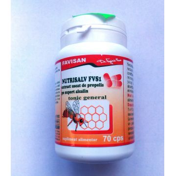 Nutrisalv FVS1 Extract de propolis pe suport alcalin 70cps Favisan