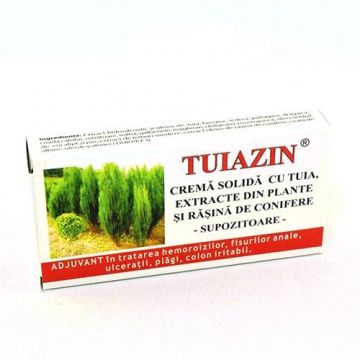 Tuiazin - supozitoare cu extract de tuia 10 x 1.5g - ELZIN PLANT
