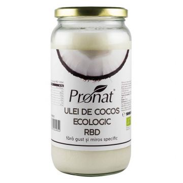 Ulei de cocos NEHIDROGENAT-DEZODORIZAT 1000 ml - PRONAT