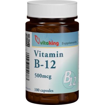 Vitamina B-12 - Ciancobalamina - 500ug - 100caps - VITAKING